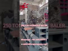 Επίδειξη πρέσας μεταλλικών απορριμμάτων